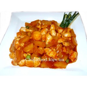 Курица кисло-сладкая с ананасом (400 г.)